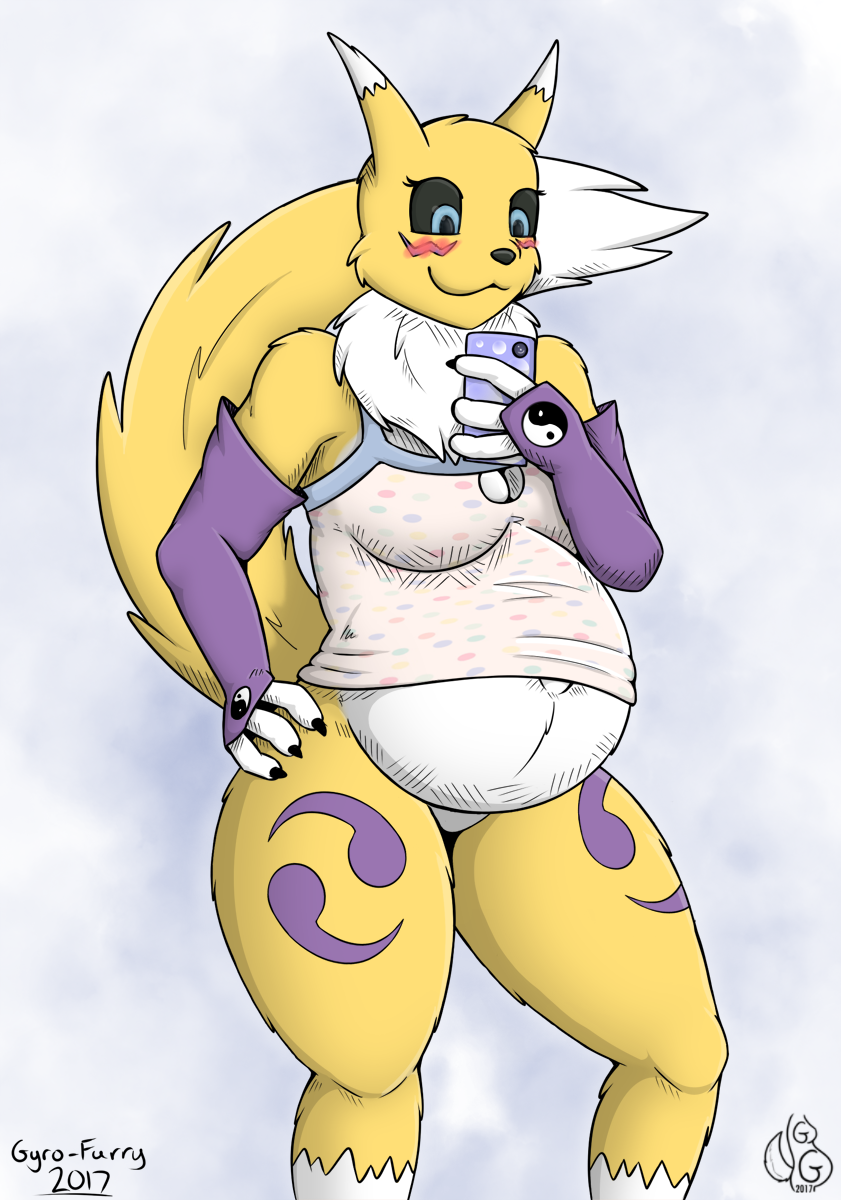 Furry pregnancy. Ренамон pregfur. Дигимон ренамон Vore. Renamon pregnant.