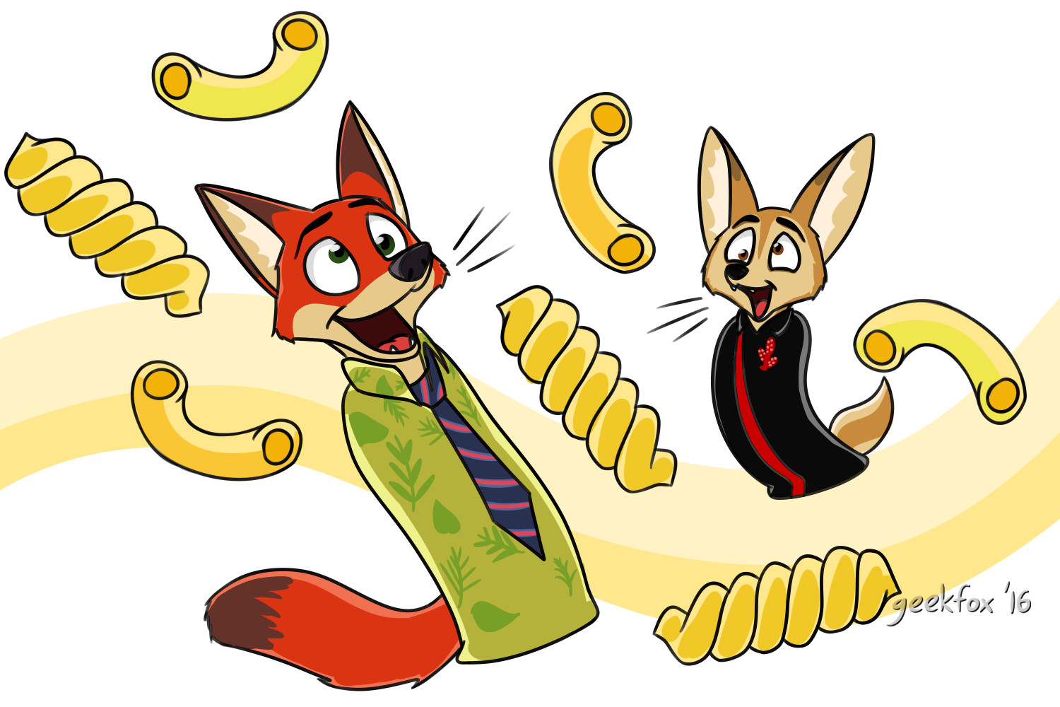 Macaroni Nick Wilde and Finnick by geekfox -- Fur Affinity [dot] net