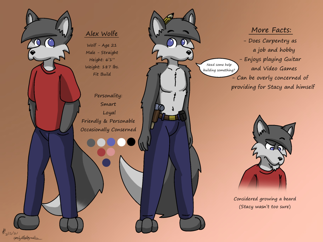 Alex Wolfe - Reference Sheet by GeekyAustin -- Fur Affinity [dot] net