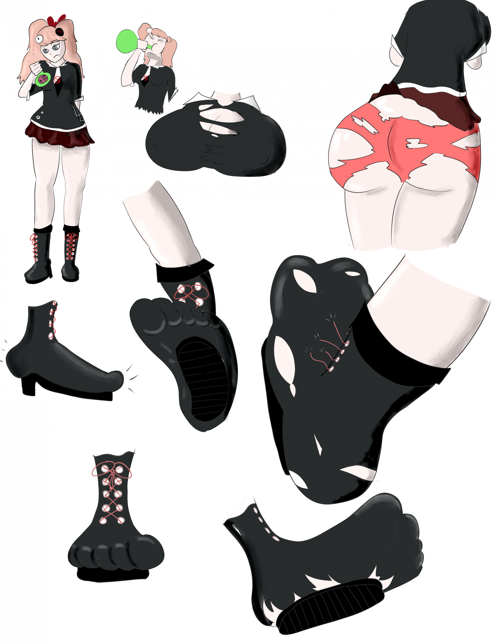 Junko Enoshima Expansion & Feet Growth by Genev89 -- Fur Affinity [dot] net