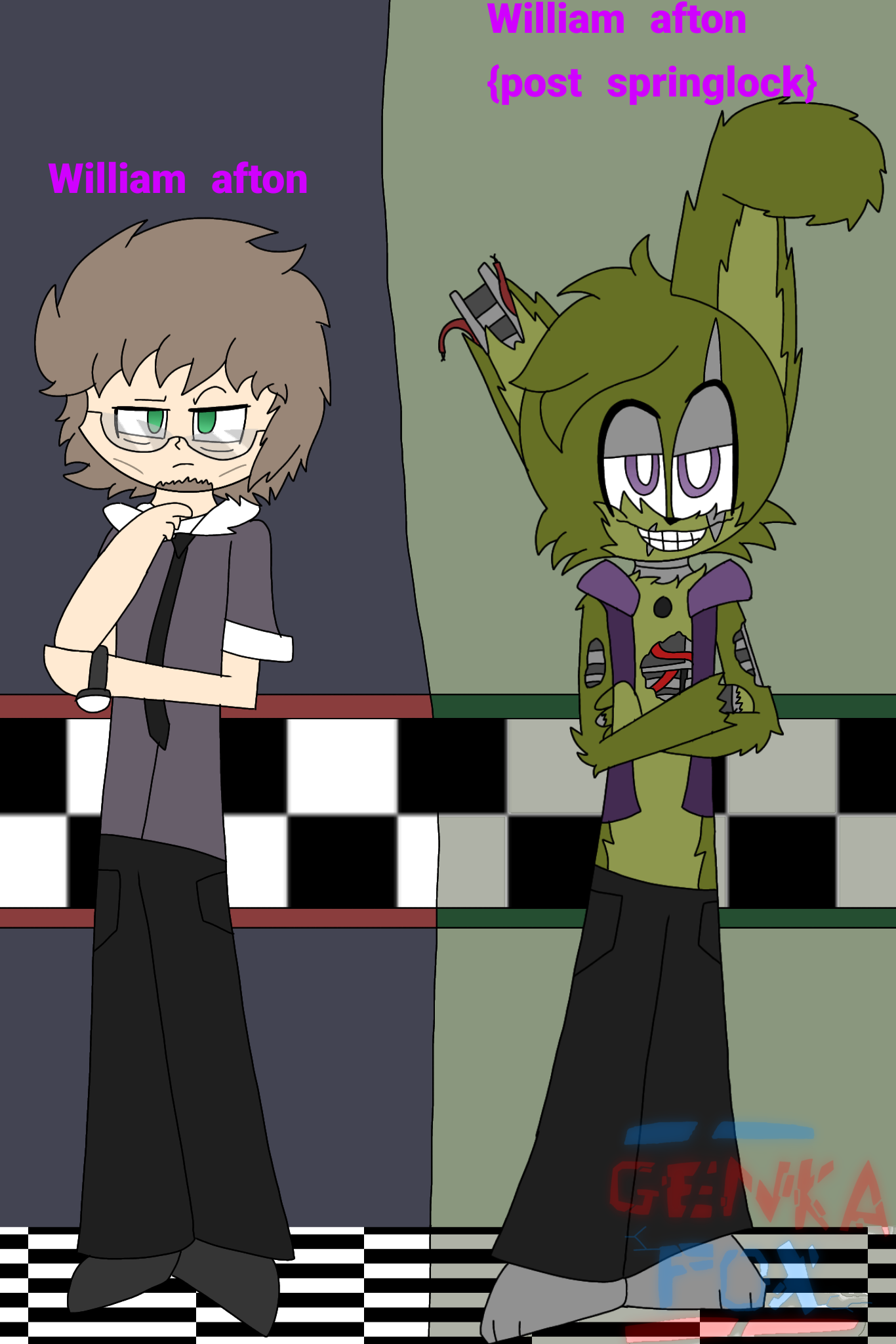 William afton past and future by Genkafoxofficial -- Fur Affinity [dot] net