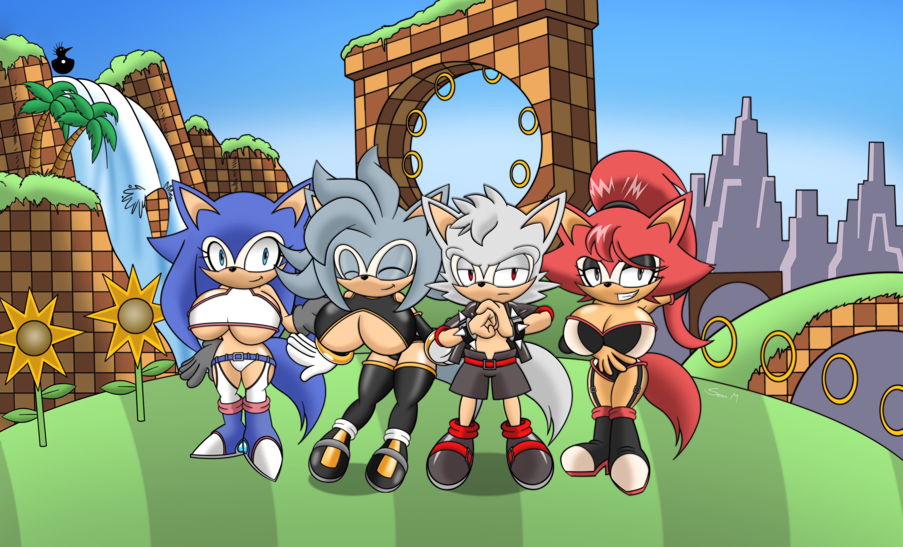 Green Hill Zone (drawn by me) : r/SonicTheHedgehog