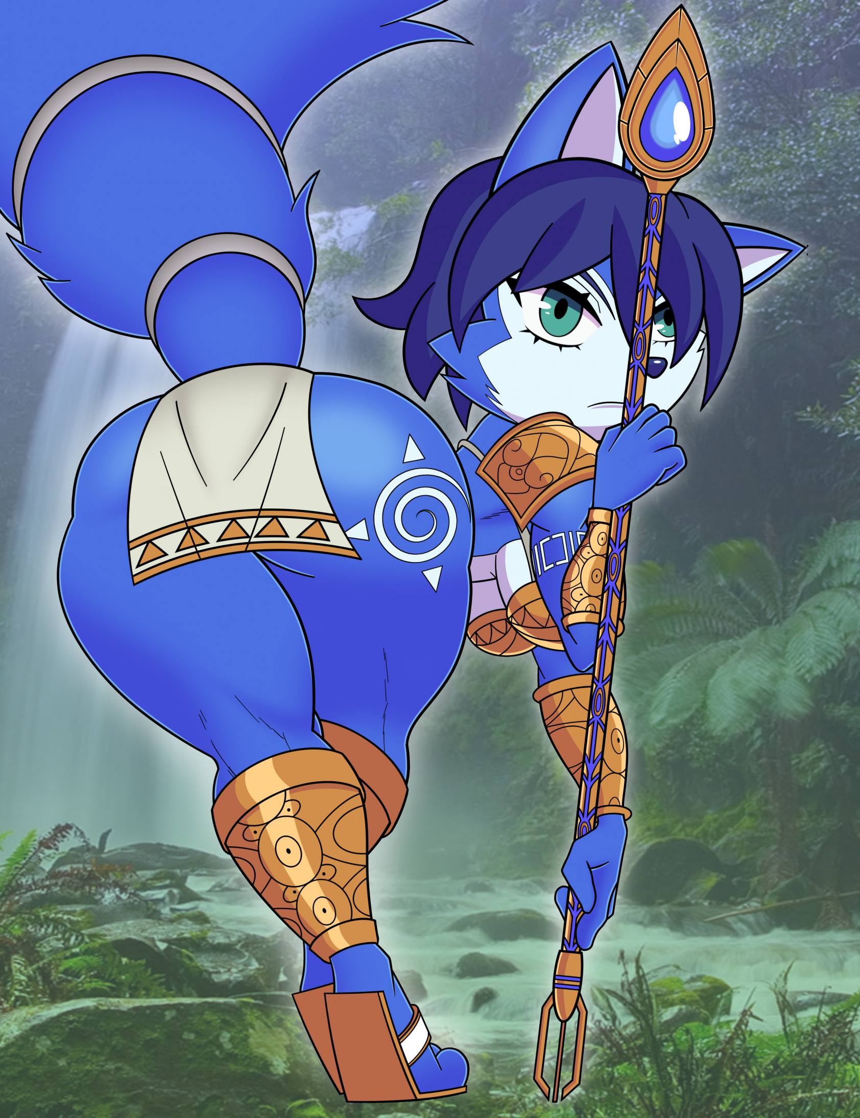 Krystal the Fox by genocyber -- Fur Affinity [dot] net