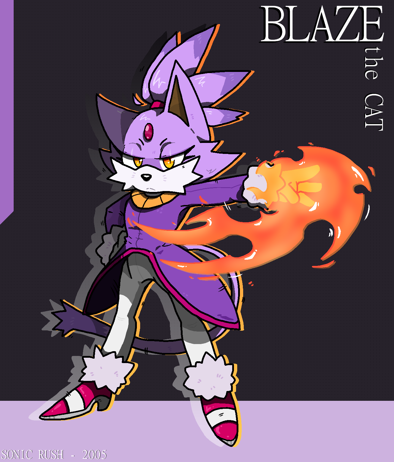 Blaze the Cat [ART TRADE] by Genowhirl910 -- Fur Affinity [dot] net