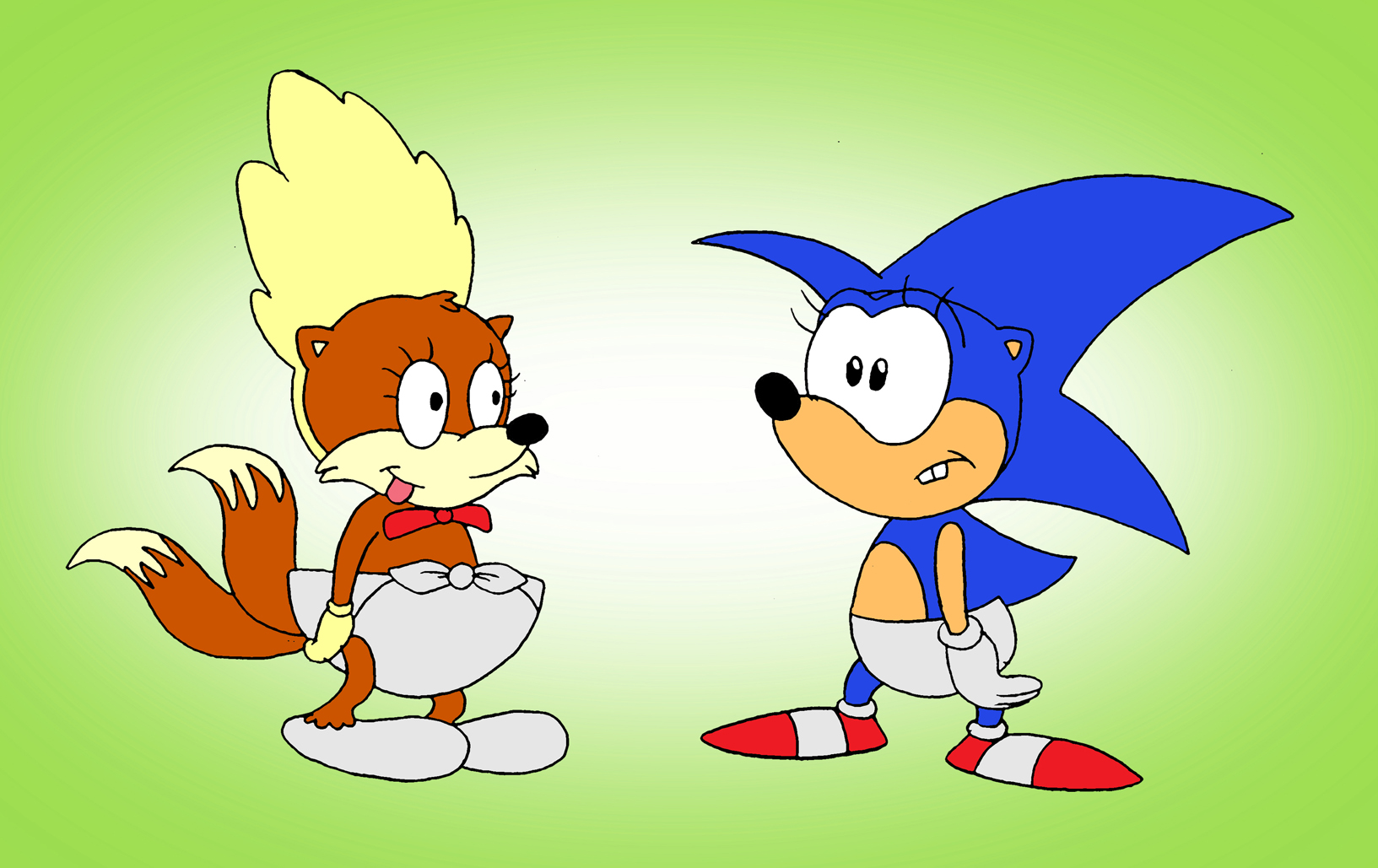 Sonic Cradling Baby Tails