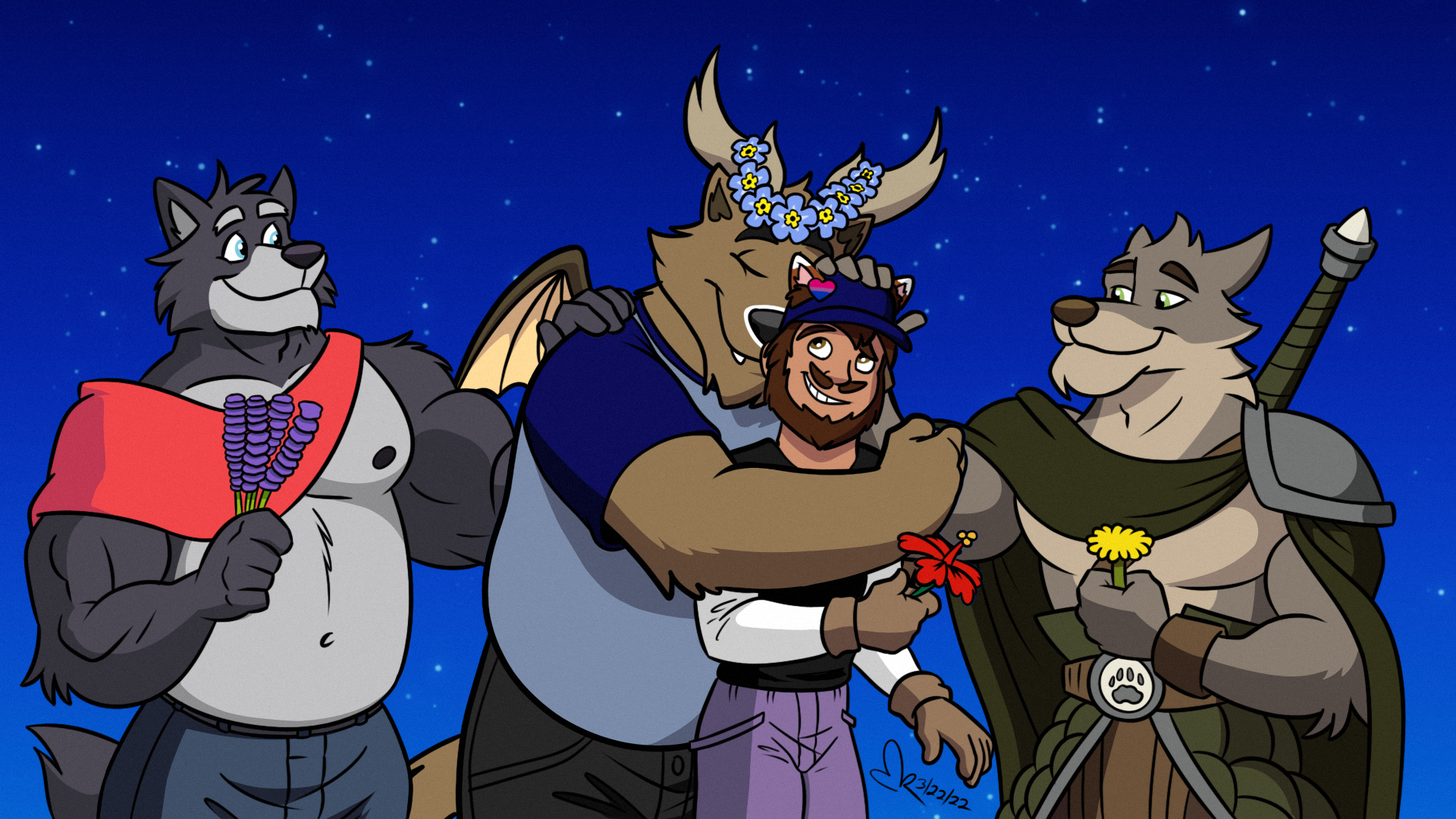 Commission - Wolves Night Out by GEPredators -- Fur Affinity [dot] net