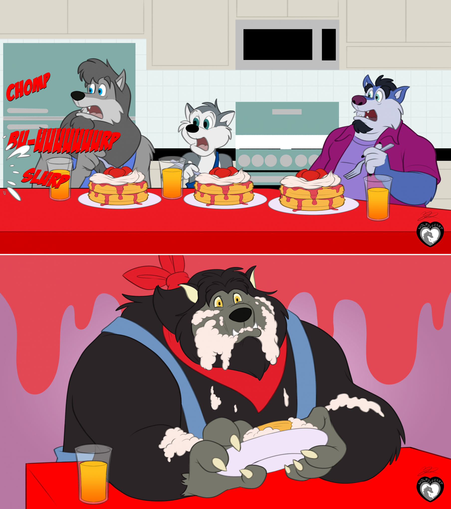 Commission - Breakfast at Lobo's Farm