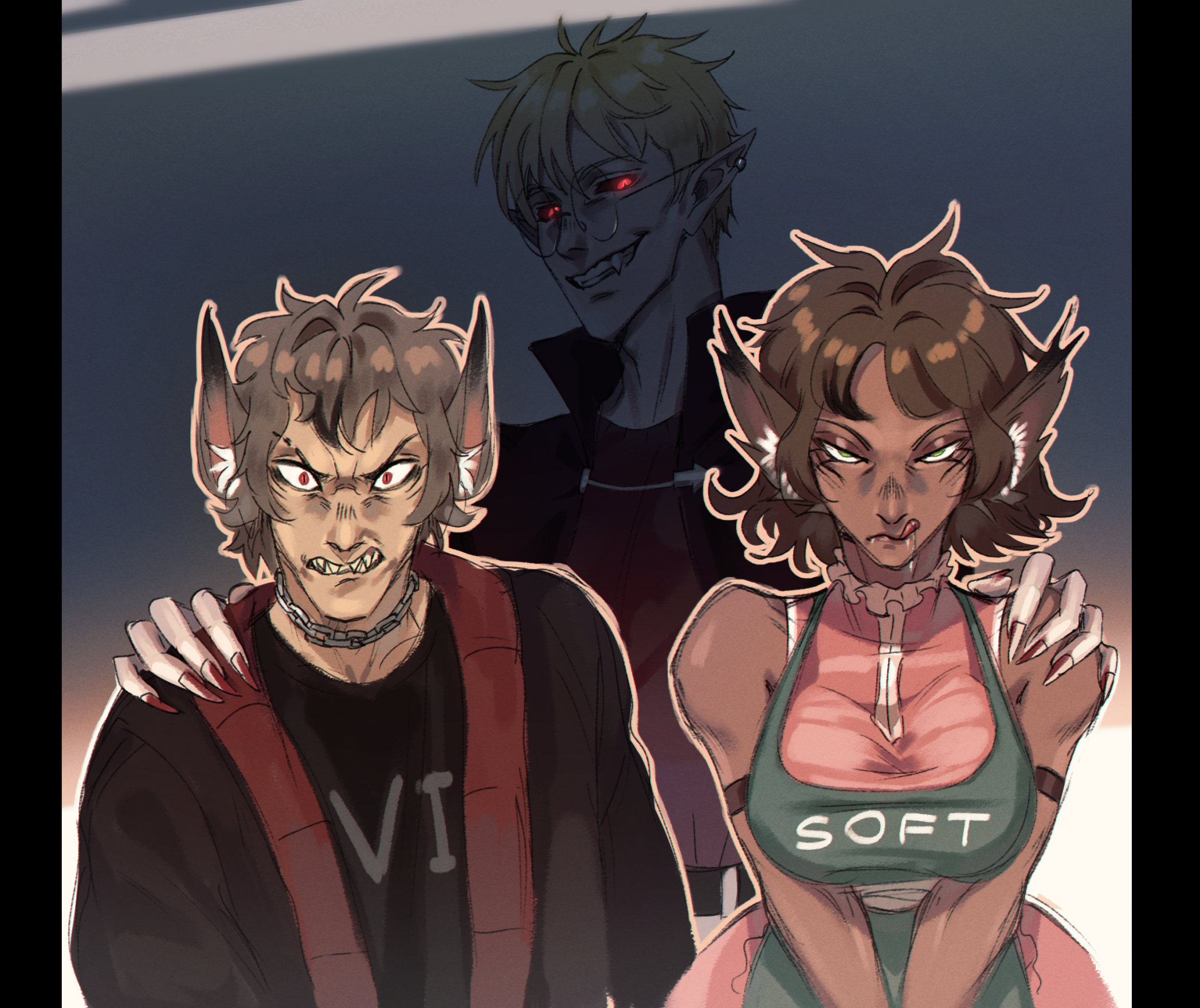 A brother and sister and their mutual boyfriend🗿 by Geramima -- Fur  Affinity [dot] net