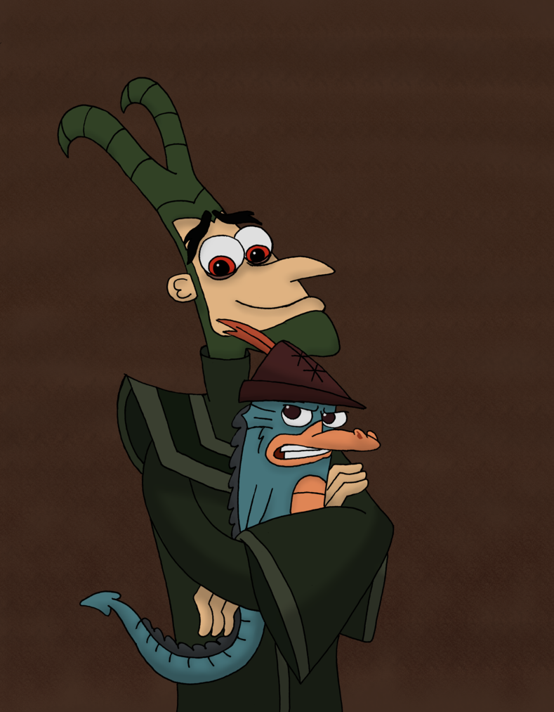 perry the platypus as a dragon