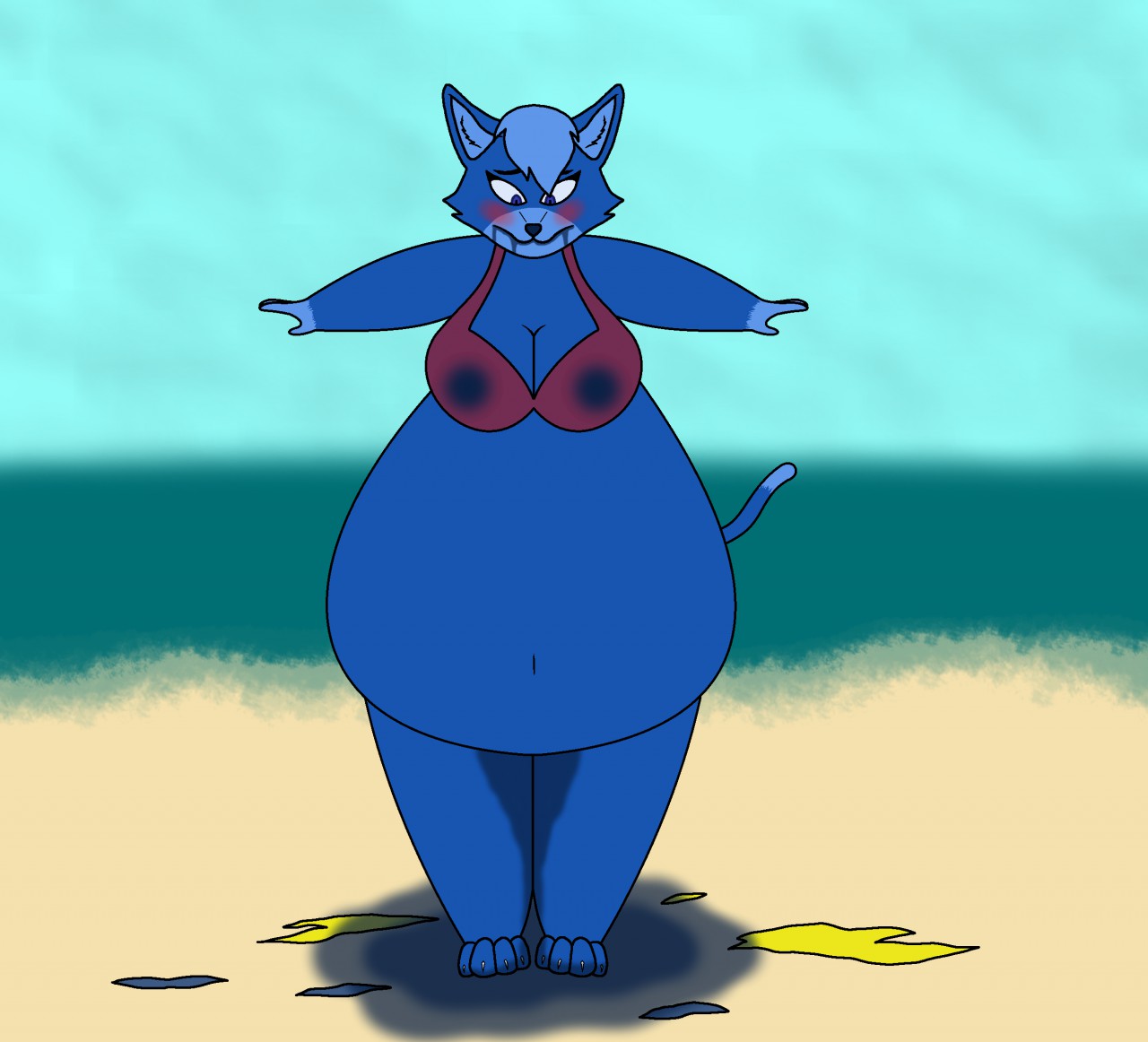 Da Point Commission : Katt Monroe Blueberry ( leaking ) by  German-Werewolf-Vetor -- Fur Affinity [dot] net