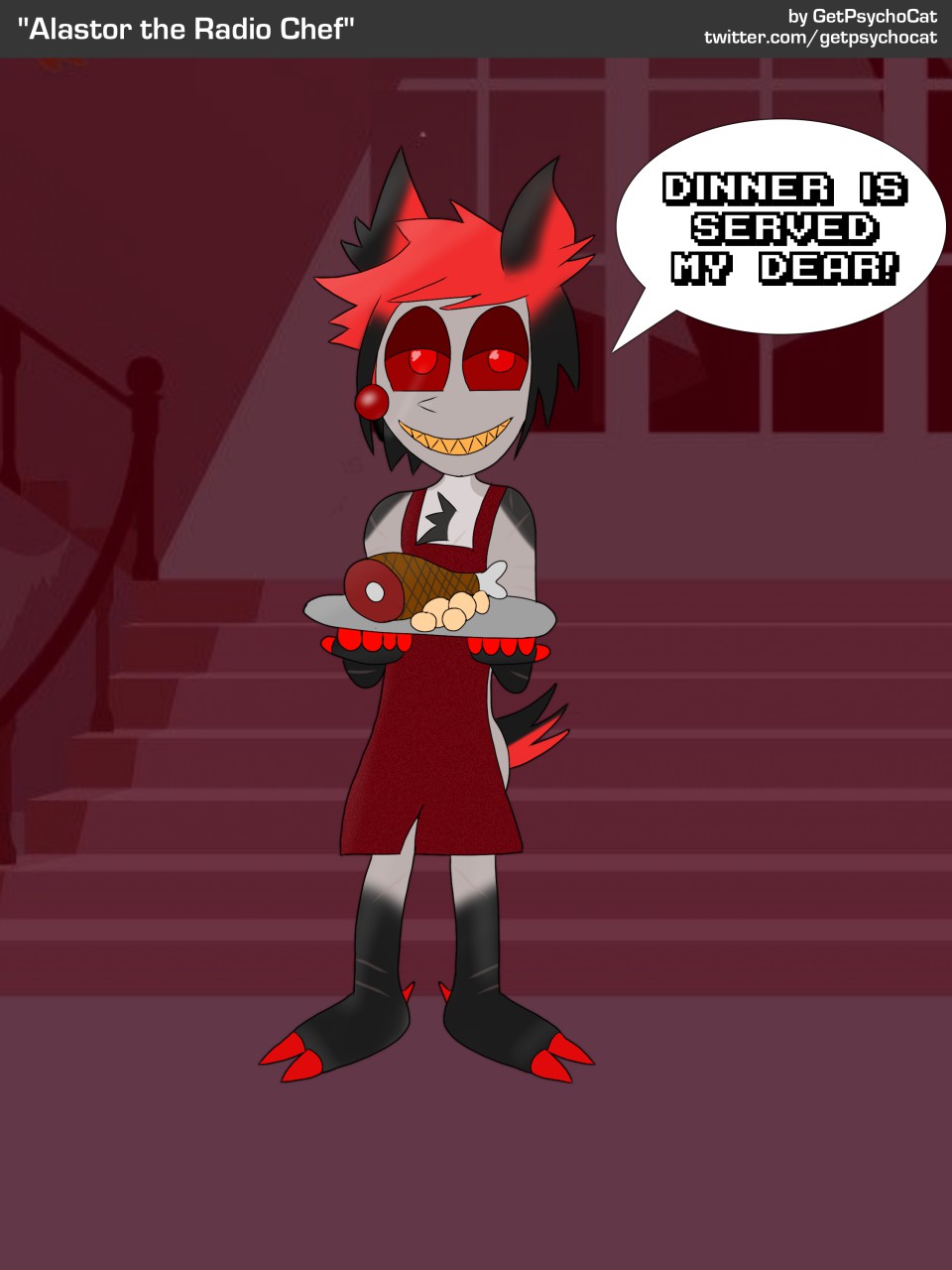 Hazbin Hotel] Alastor the Radio Chef by GetPsychoCat -- Fur Affinity [dot]  net