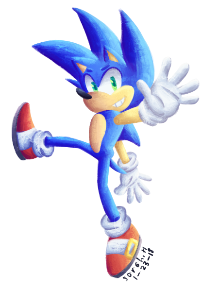 Classic Sonic by SomeGuyHereNow -- Fur Affinity [dot] net