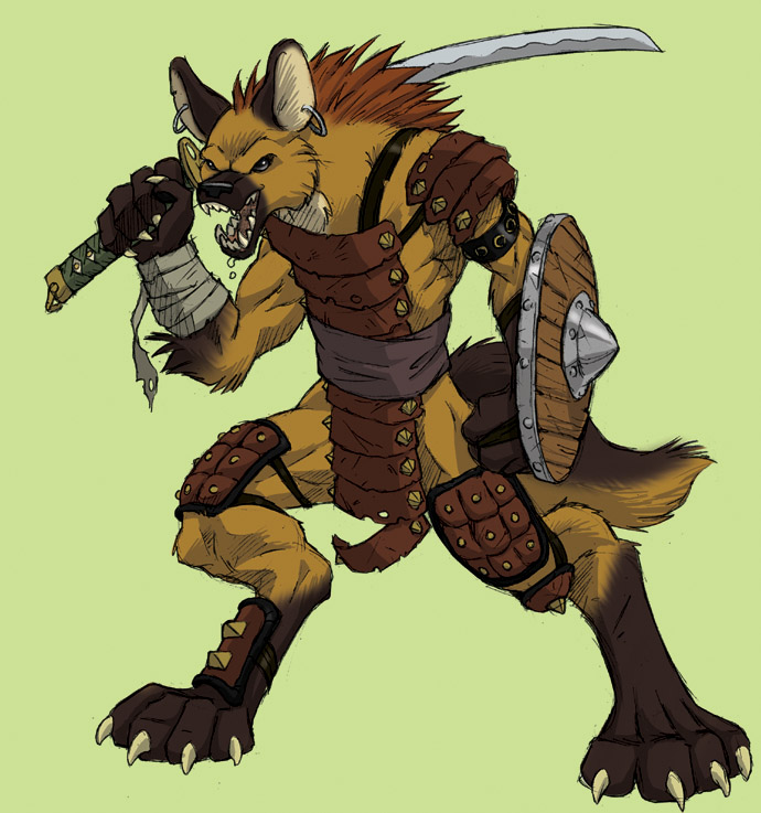 DnD - Gnoll Monk by Spritedude -- Fur Affinity [dot] net