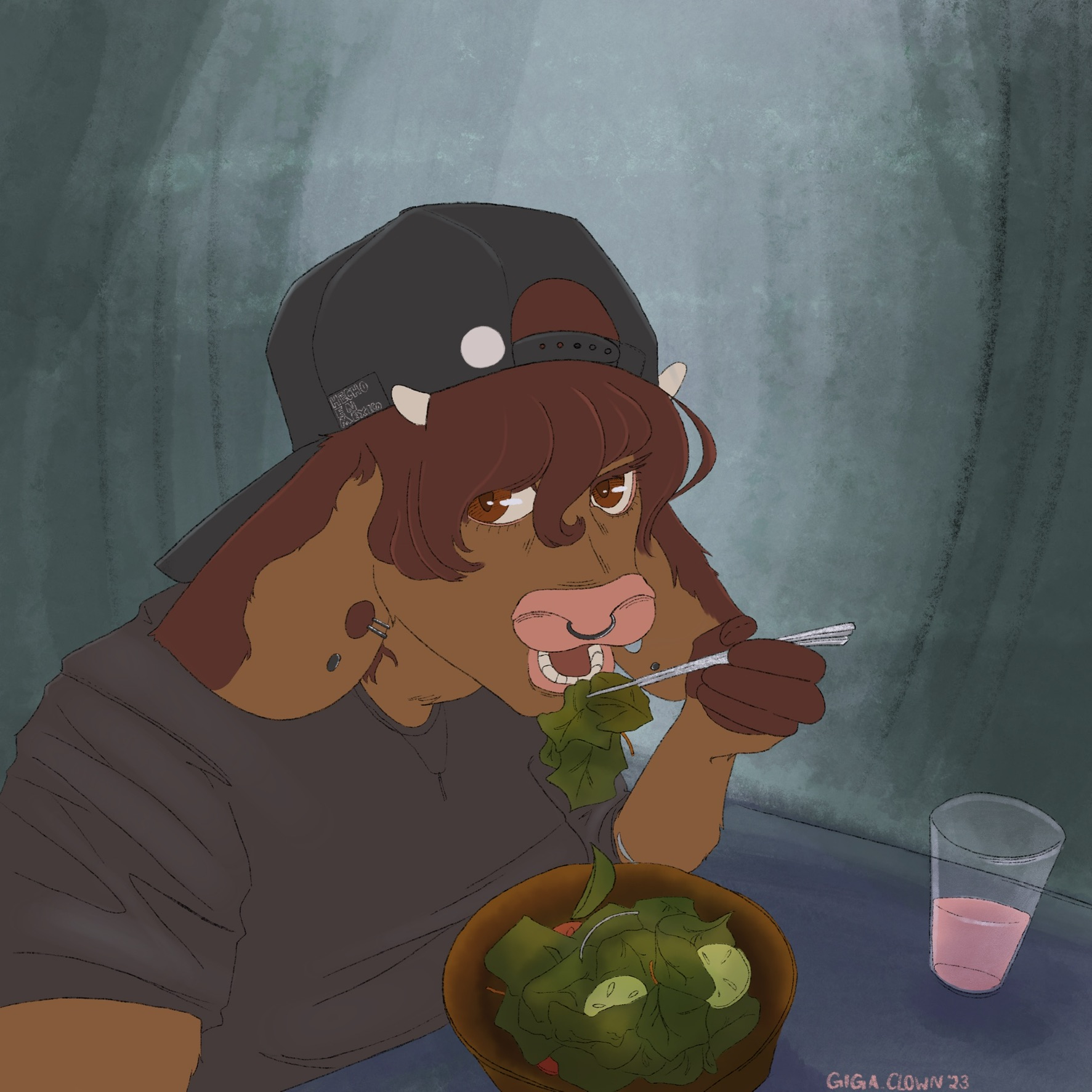 Right in front of my salad? by Giga.Clown -- Fur Affinity [dot] net