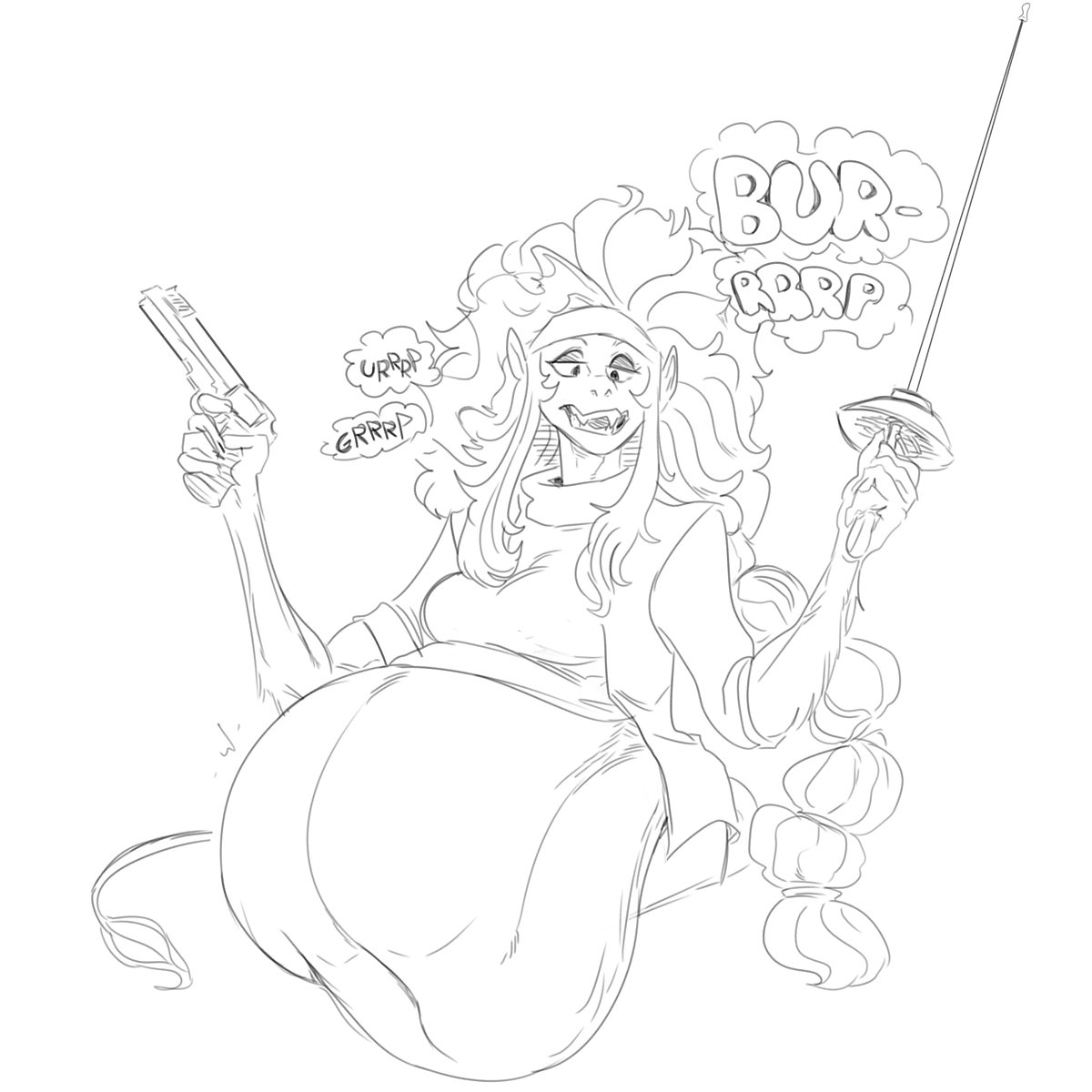 Fane Joined the Eating Contest! (art by GrindaViking) by GiygasDrillBreak  -- Fur Affinity [dot] net