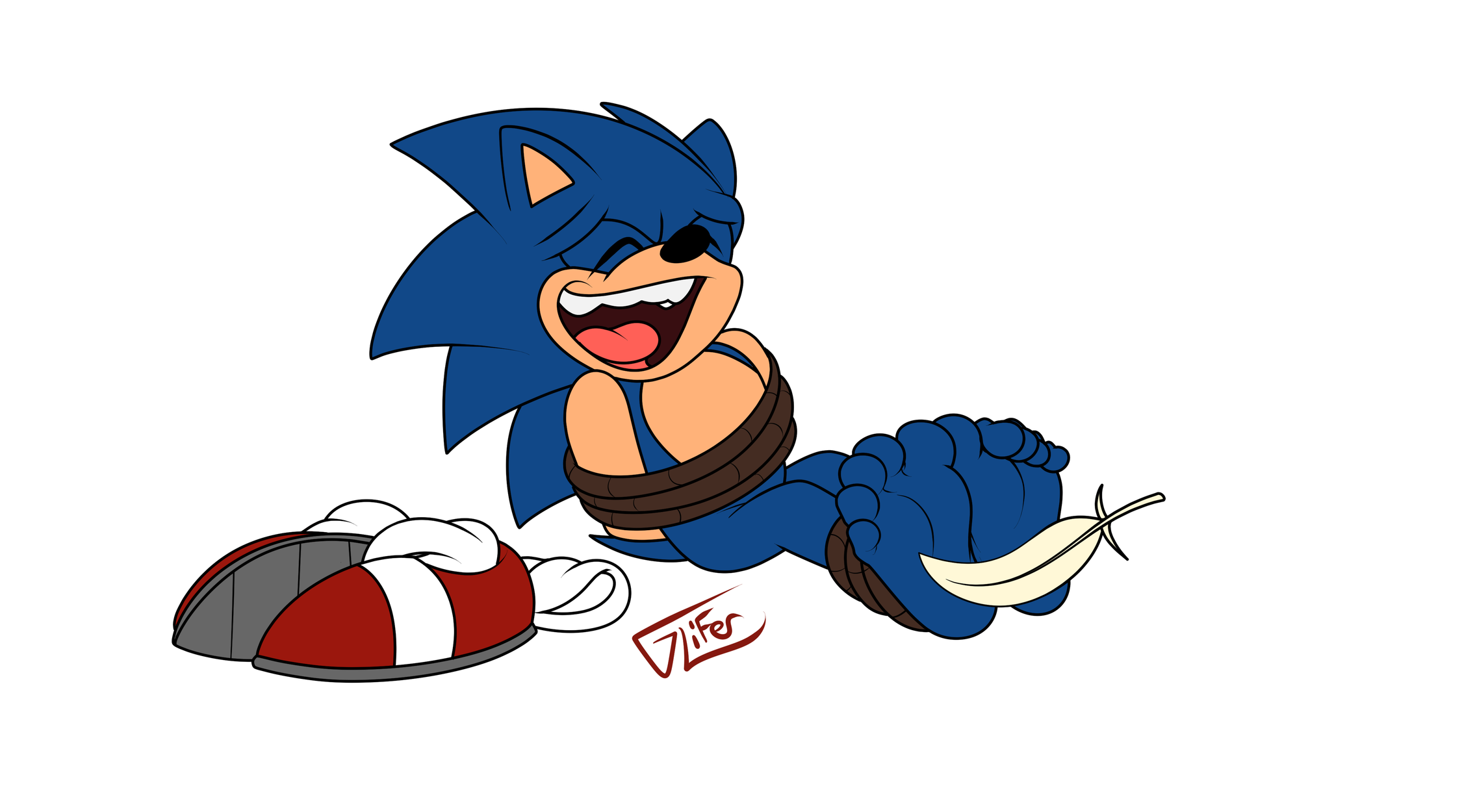 Sonic the hedgehog ticklish