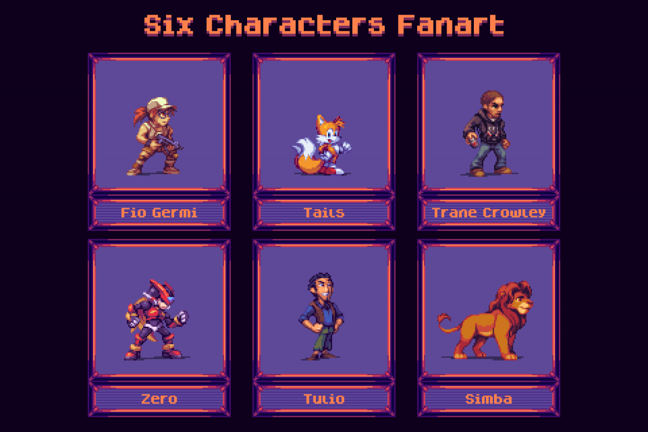 Six character Fanart Challenge by Glitchyvan -- Fur Affinity [dot] net