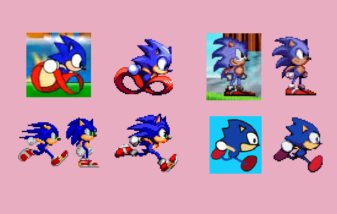 Sonic VS Classic Sonic [Sprite Animation] 