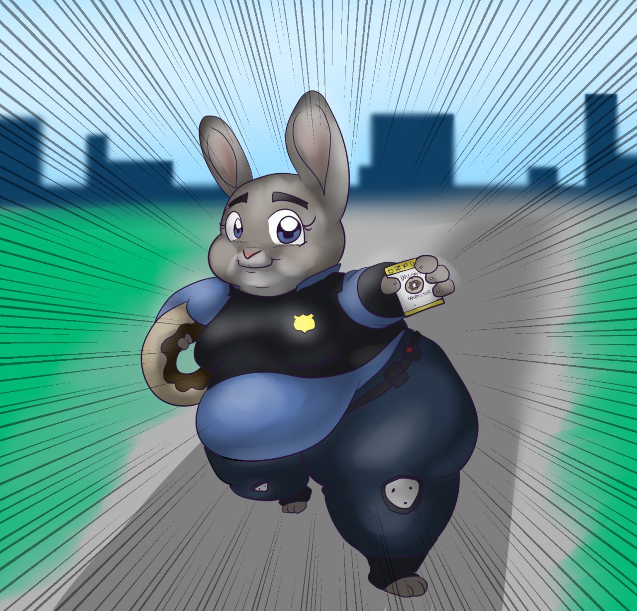 Chubby Bunny Cop by GLWuffie -- Fur Affinity [dot] net