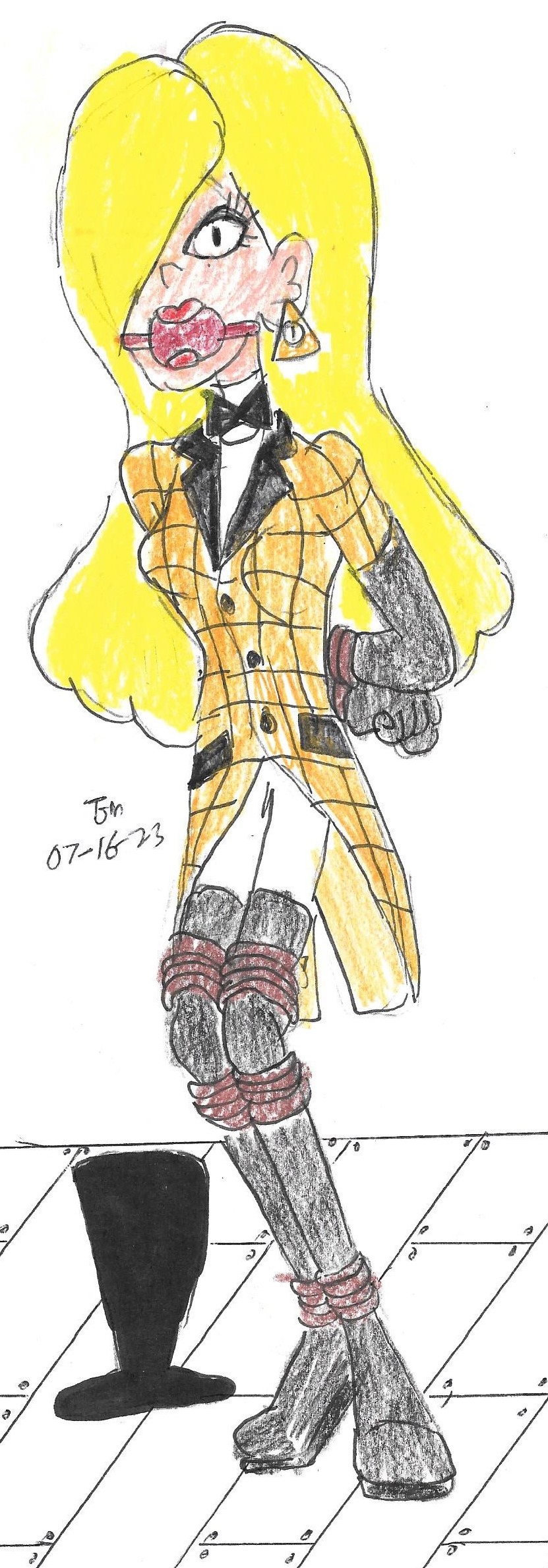 Ballgagged Bill Cipher Genderswaped by godzilla713 -- Fur Affinity [dot] net