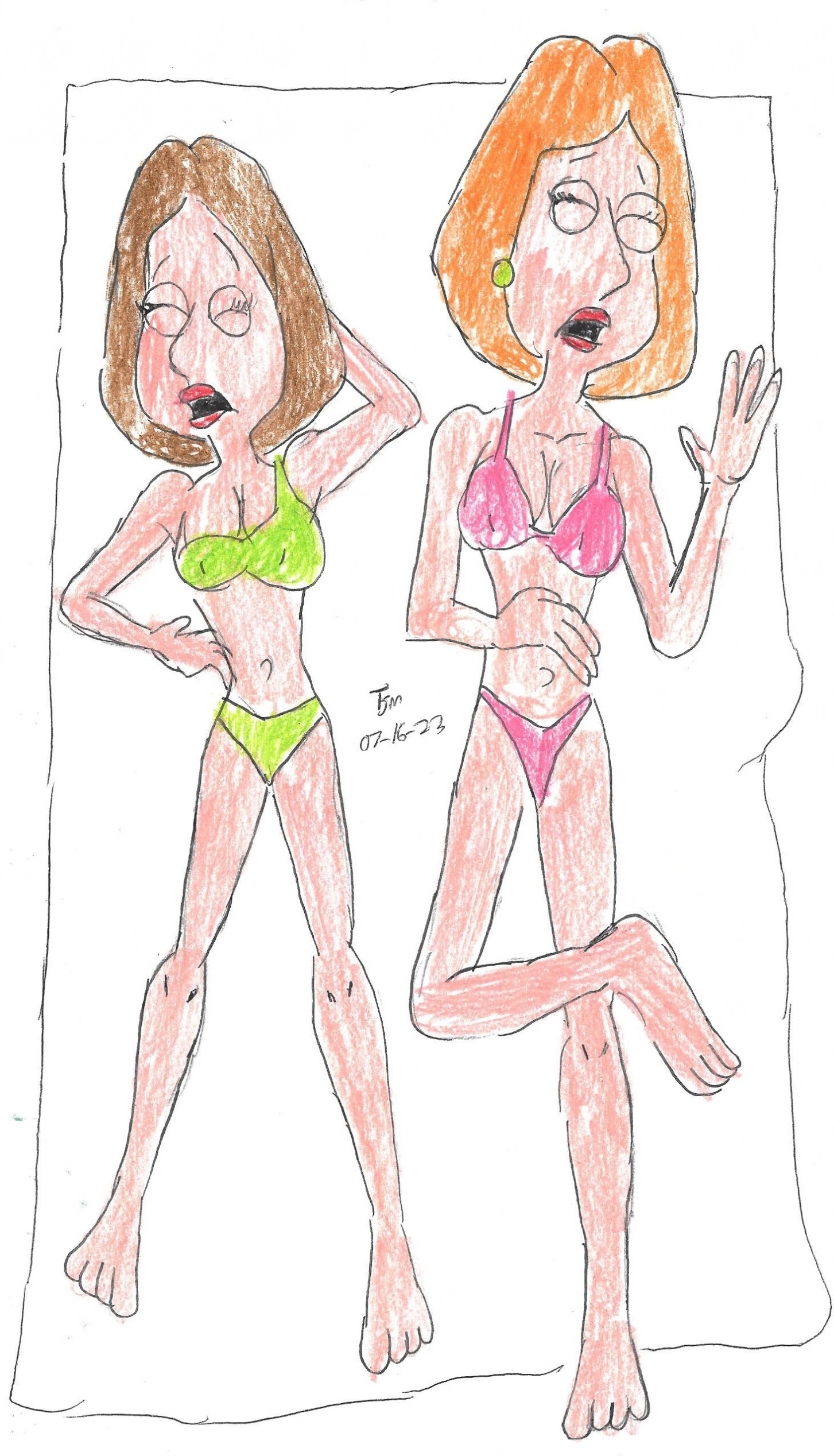 SNORING BEACH Lois and Meg Griffin by godzilla713 Fur Affinity