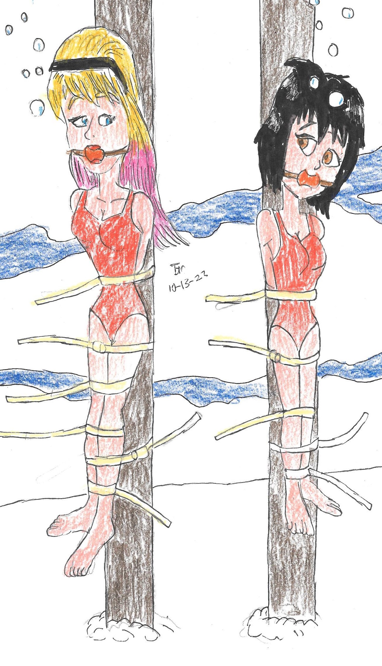 LASHED LIFEGUARDS Gwen and Peni Underwater by godzilla713 -- Fur Affinity  [dot] net