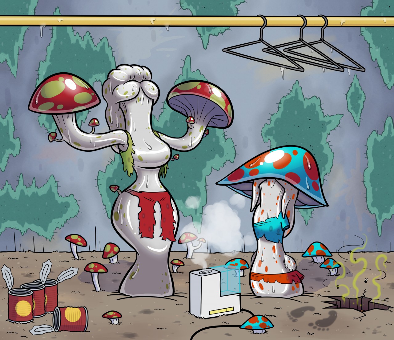 Luanne and Connie Mushroom basement world 2 (inanimate) by Gojiro7 -- Fur  Affinity [dot] net