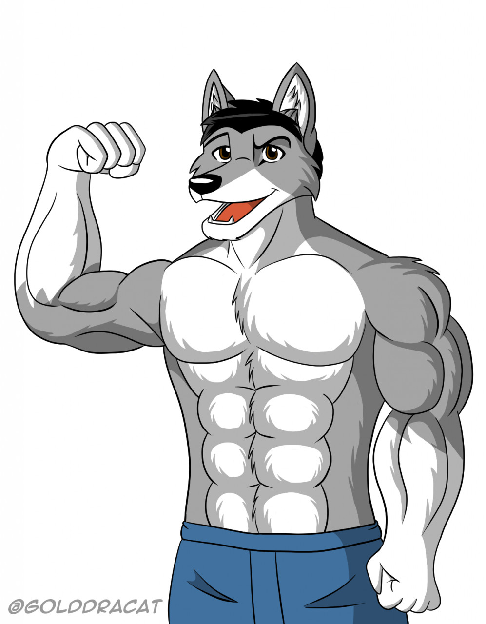 Buff Wolf Mike by GoldDracat -- Fur Affinity [dot] net