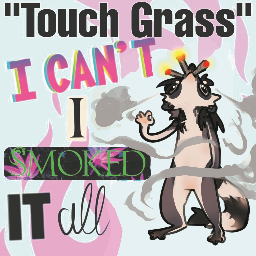 Touch Grass Meme Sticker | Poster