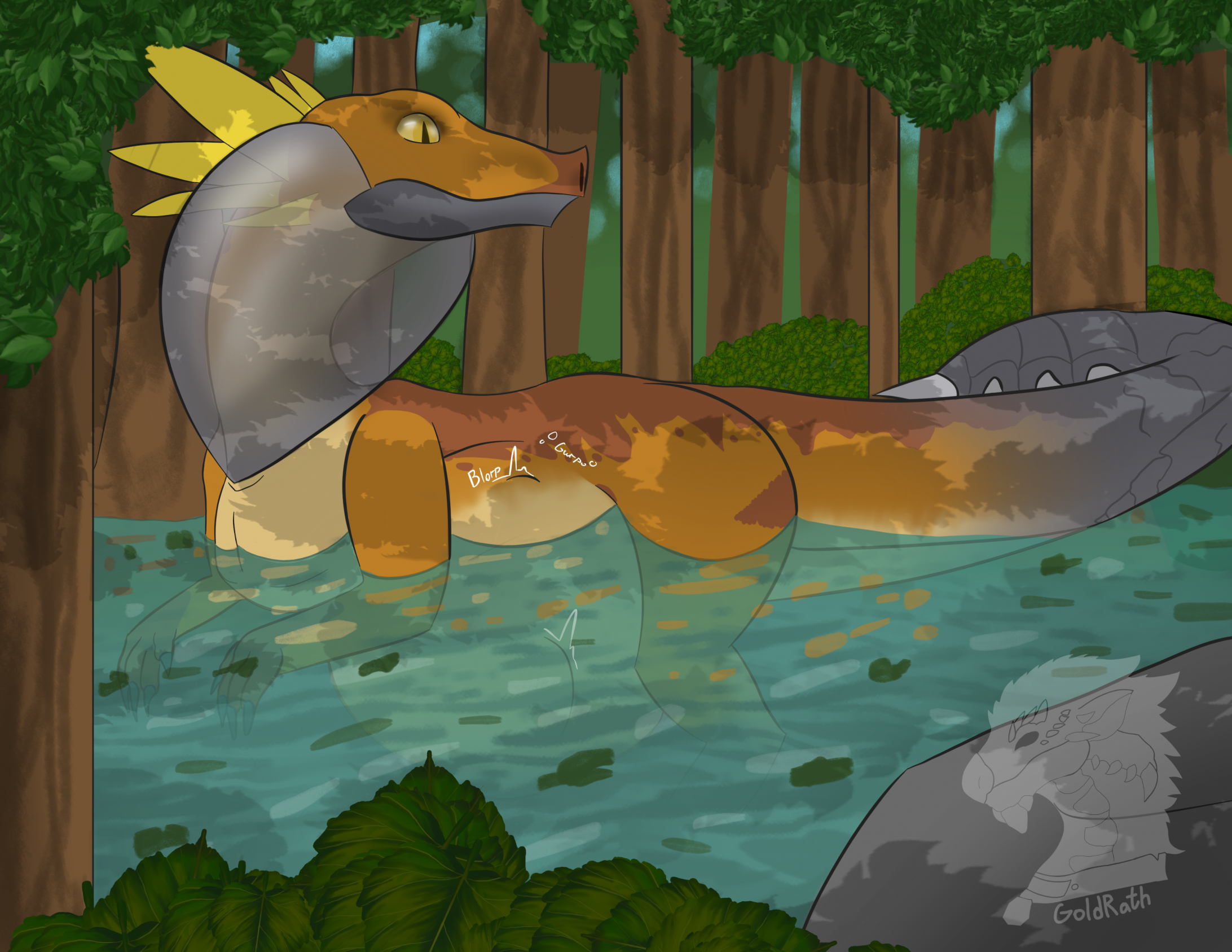 Trudging through the Flooded Forest... by GoldRath -- Fur Affinity [dot] net