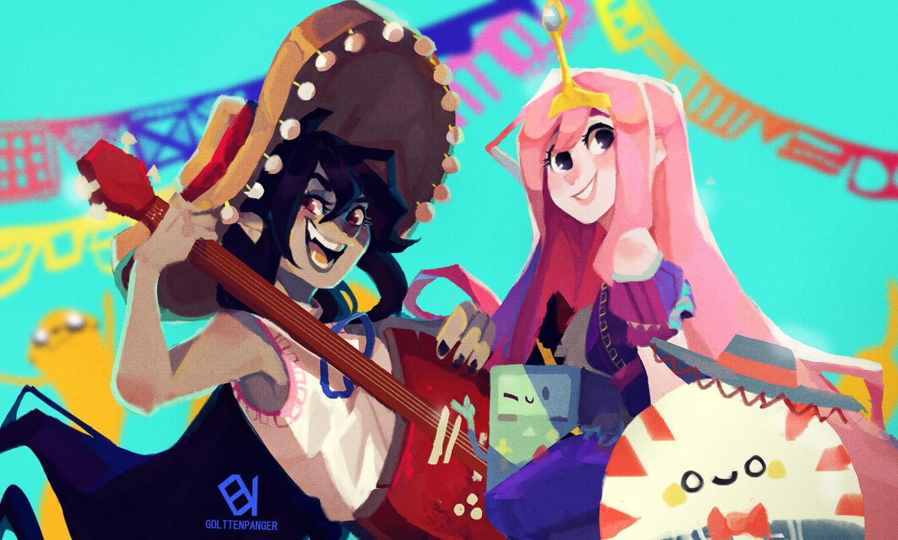 Marceline x Princess Bubblegum by Golttenpanger -- Fur Affinity [dot] net