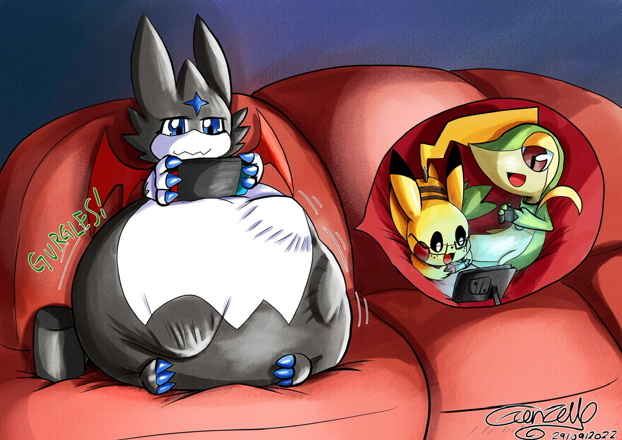 Video game noming time (COMMISSION) by Gonzo23 -- Fur Affinity [dot] net