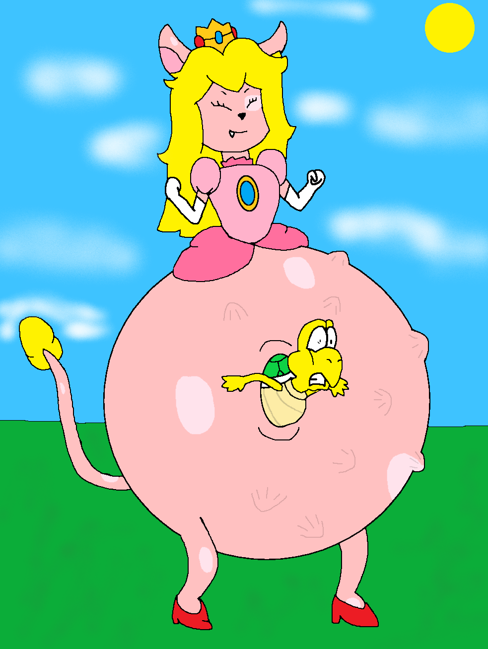 Meobwyn Peach Tries Navel Vore by Goofermutt -- Fur Affinity [dot] net