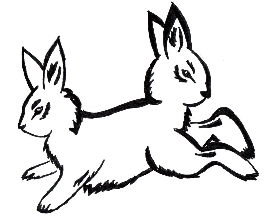 2. Delicate Bunny and Flower Tattoo Design - wide 4