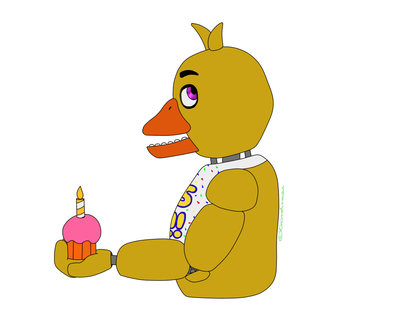 The Show-light [Chica the Chicken - FNaF Fanart] Flat C. ~ by  gorefreakft.mlpkeepyoualive -- Fur Affinity [dot] net