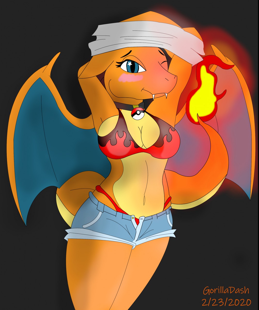 Charizard Stripping by GorillaDash711 -- Fur Affinity [dot] net