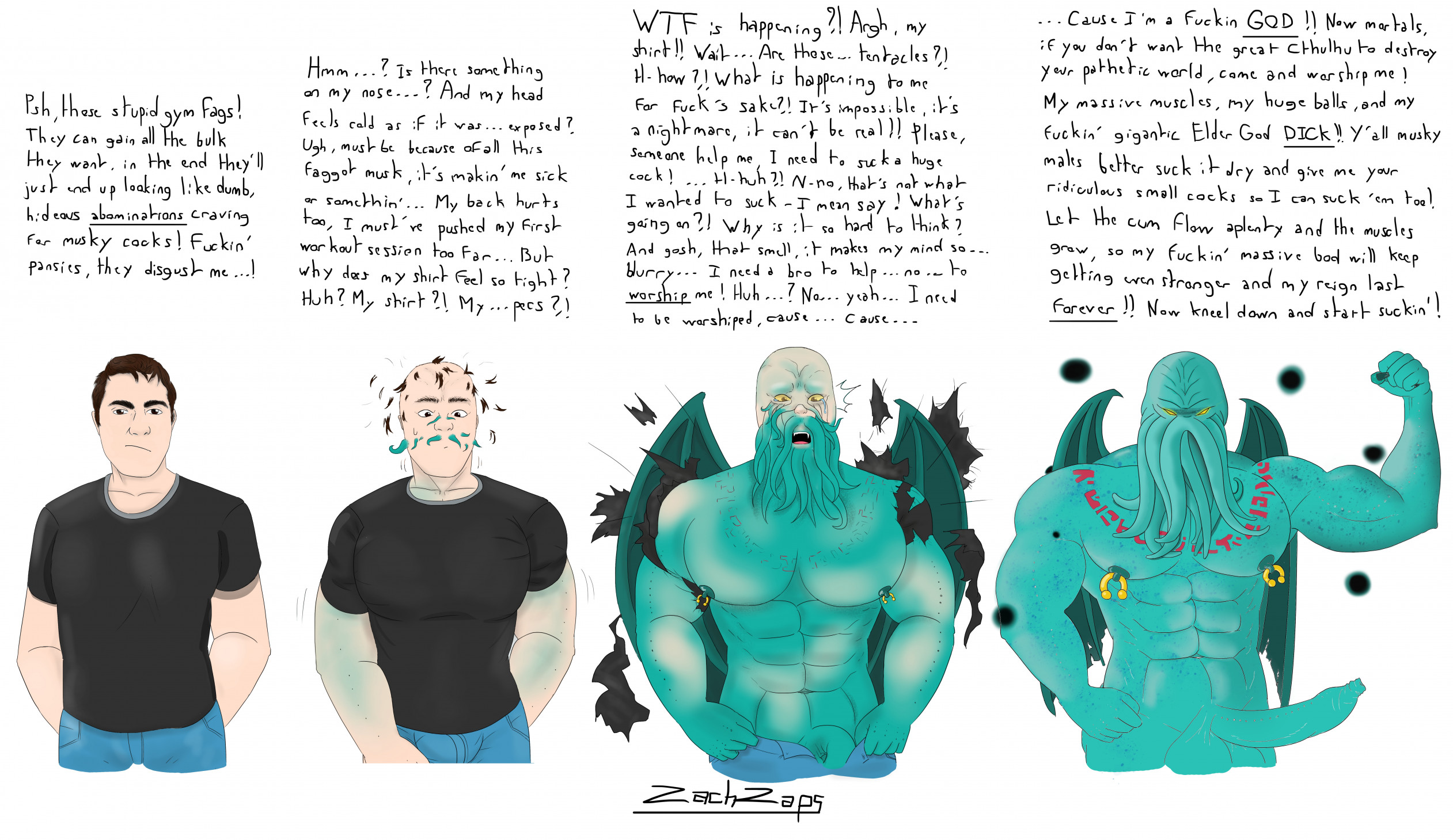 Gym bro Cthulhu TF - By Zachzaps (colored)