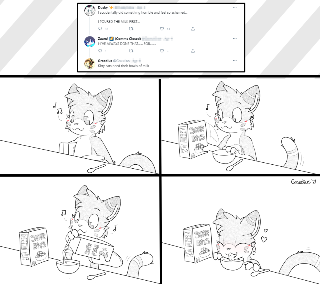 Kitty Breakfast by graedius -- Fur Affinity [dot] net