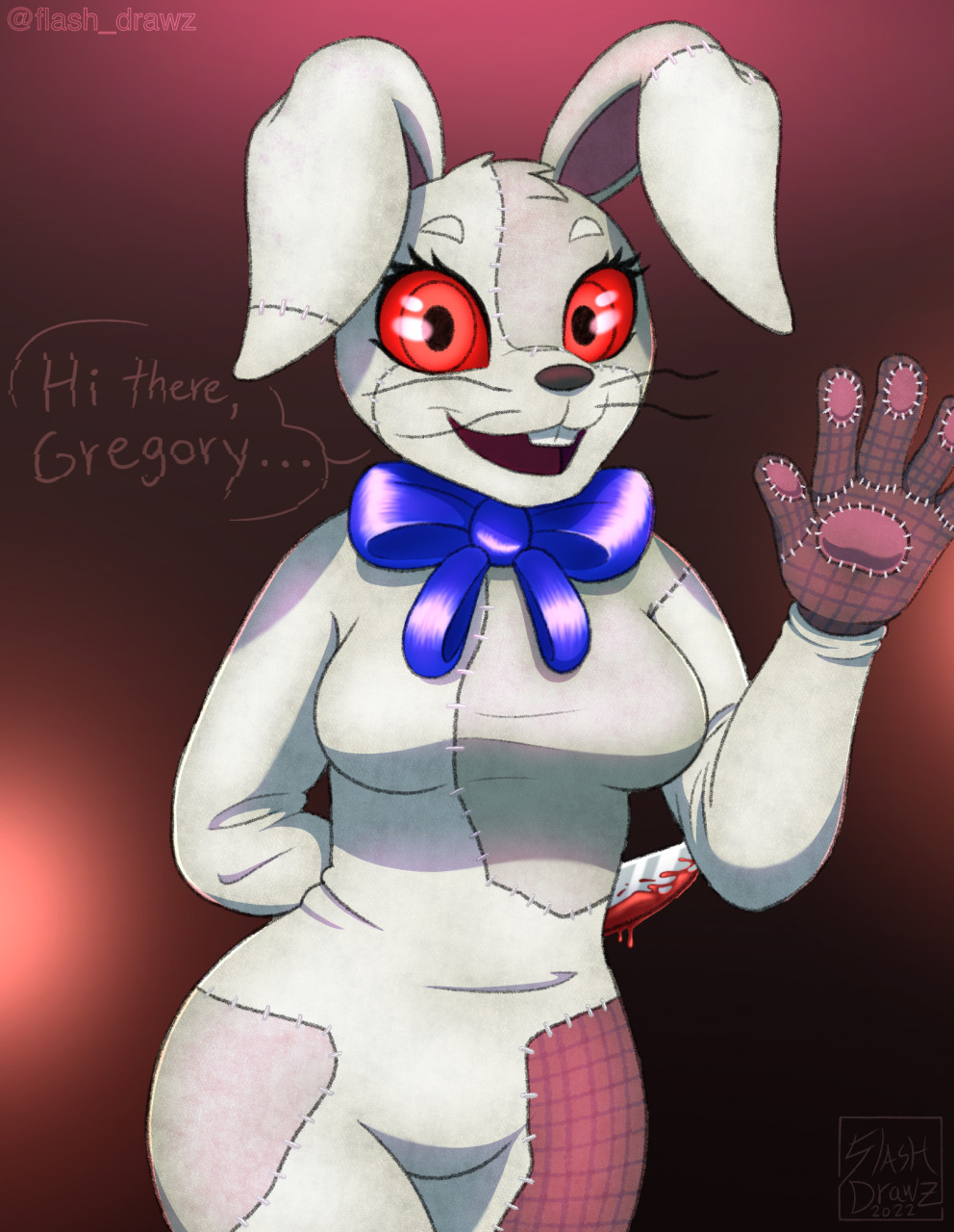 r/fivenightsatfreddys - Vanny and Gregory {my first fnaf fanart in