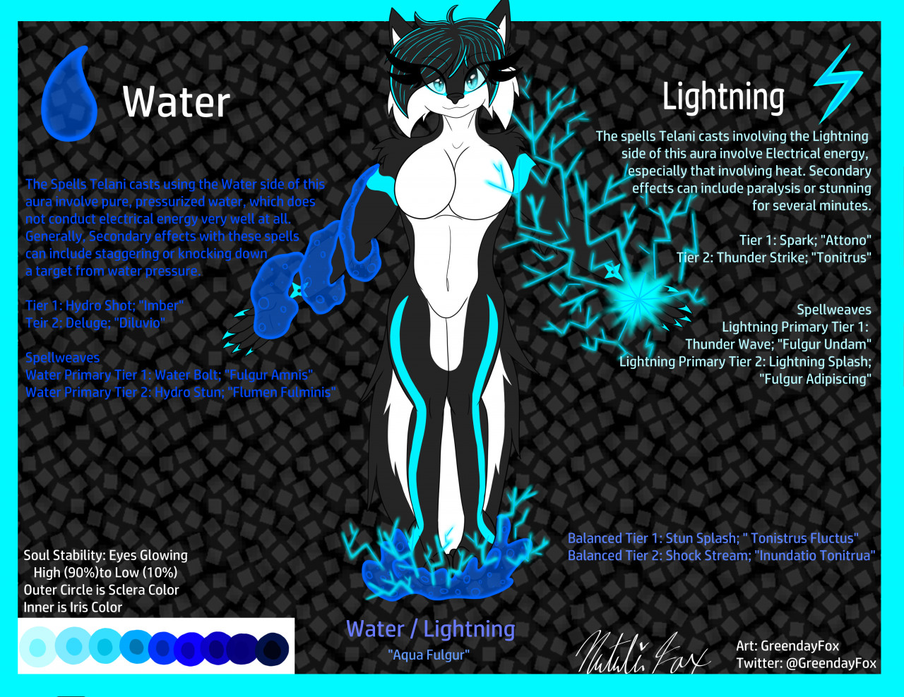 C] Telani Reference (Water and Lightning) by GreendayFox -- Fur Affinity  [dot] net