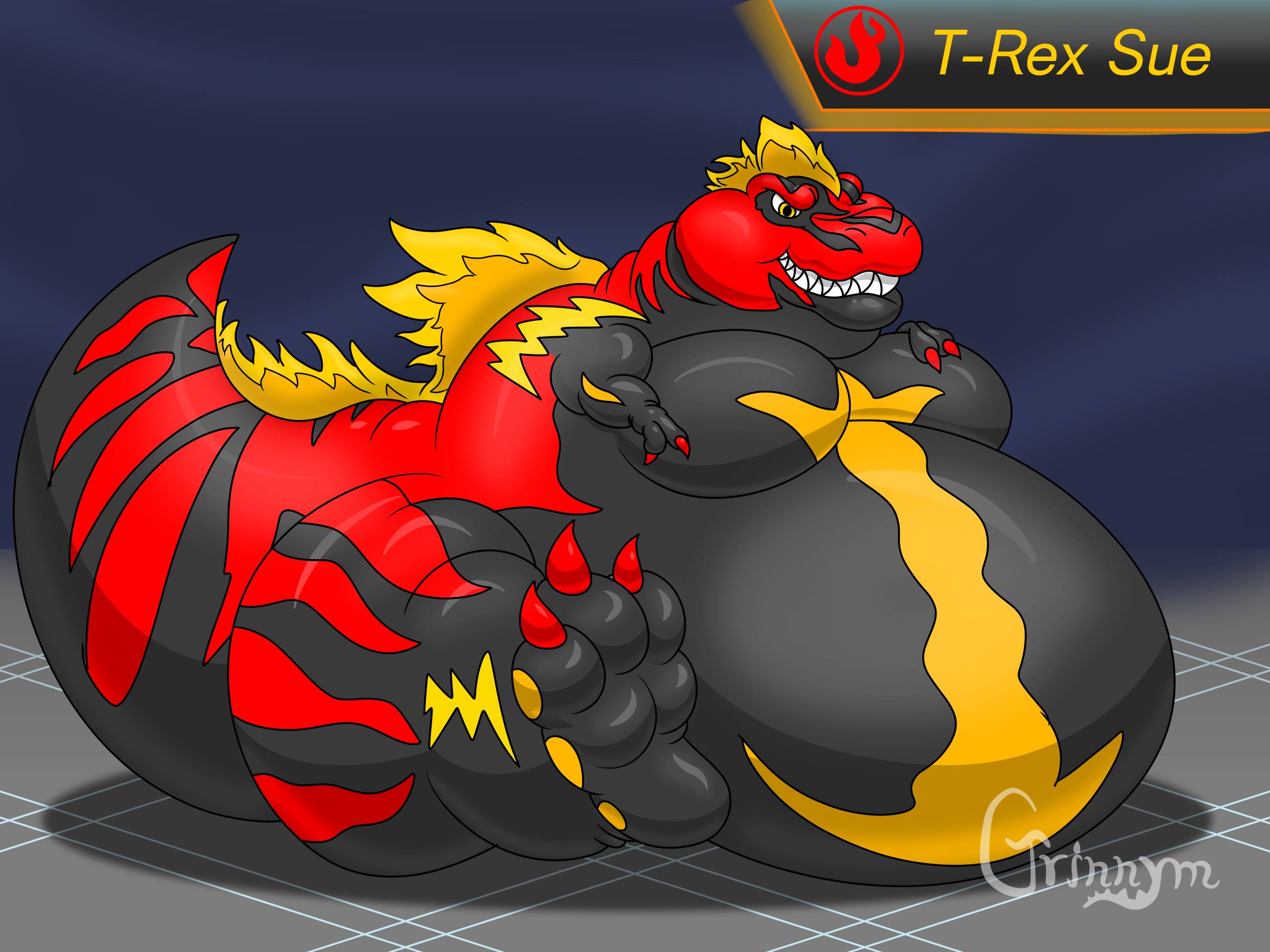 Fat Fossilary: T-Rex Sue by Grinnym -- Fur Affinity [dot] net