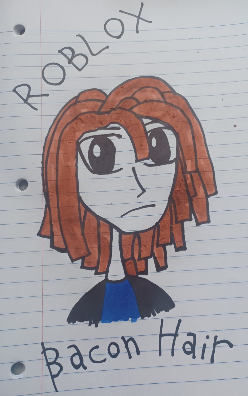 Bacon hair by me. : r/RobloxArt