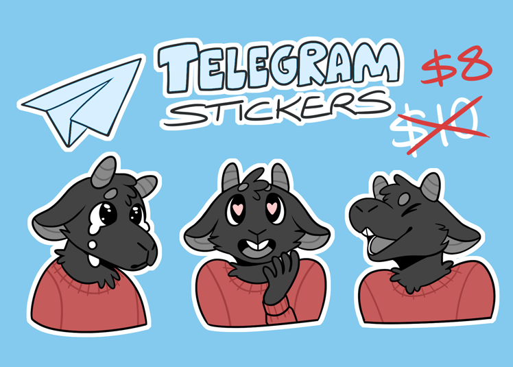 Digital Protogen Furry Lineart Bases for Telegram Stickers