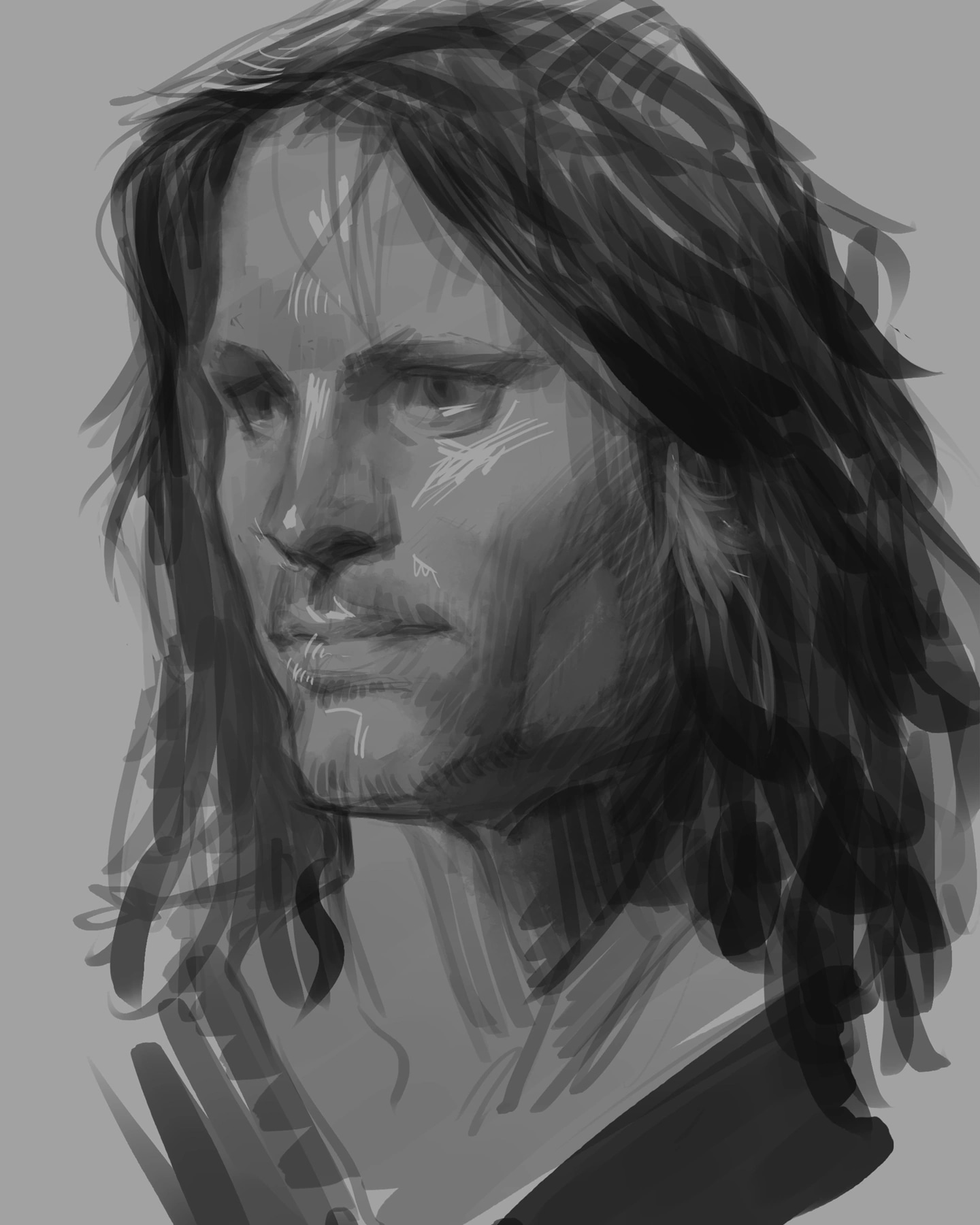 Buy LOTR Print of Aragorn Pencil Drawing Online in India - Etsy