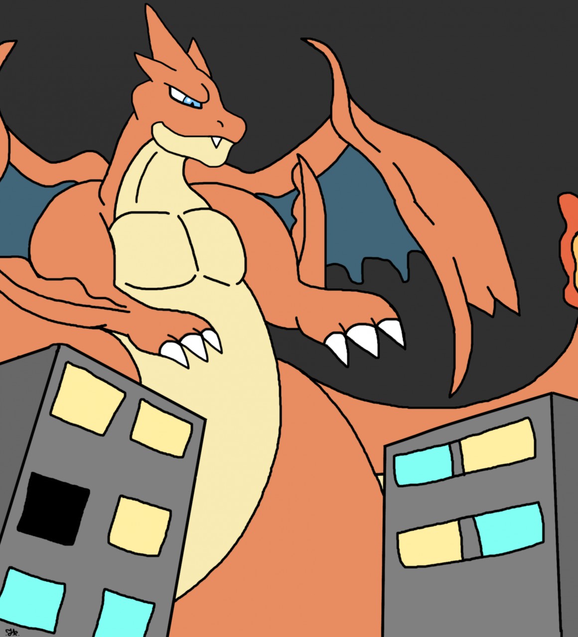 Mega Charizard X ain't afraid of no fairy! by Sioteru -- Fur Affinity [dot]  net