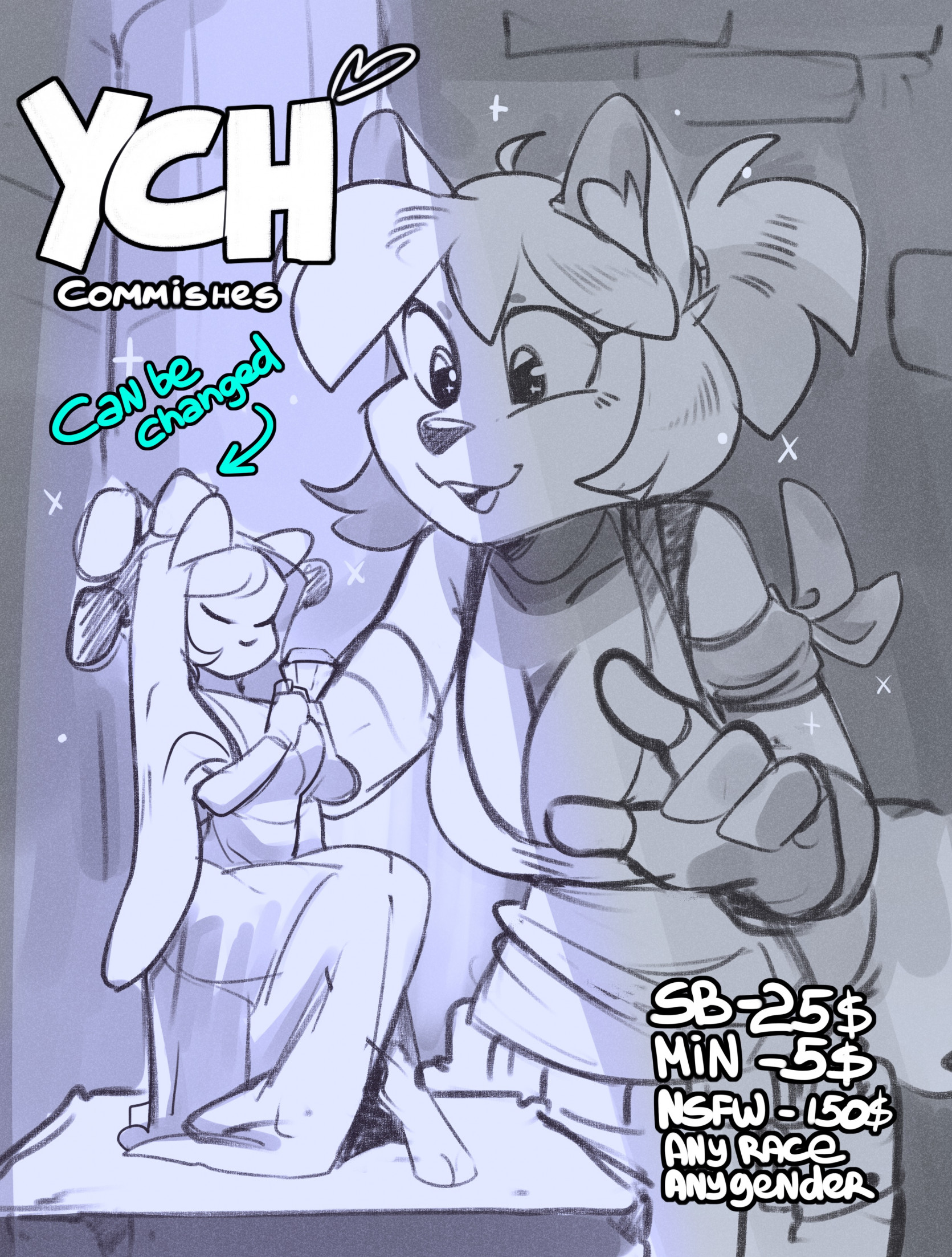 YCH size difference 2 - YCH.Commishes