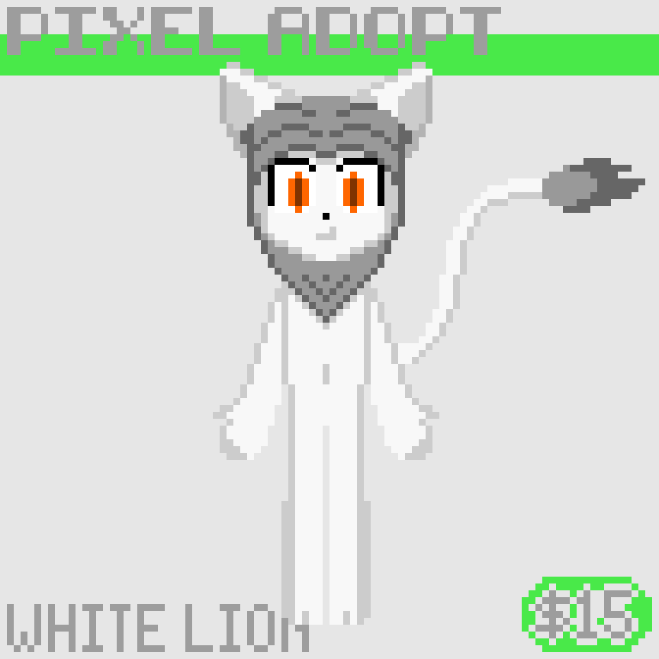 Pixel Adopt #4 - White Lion