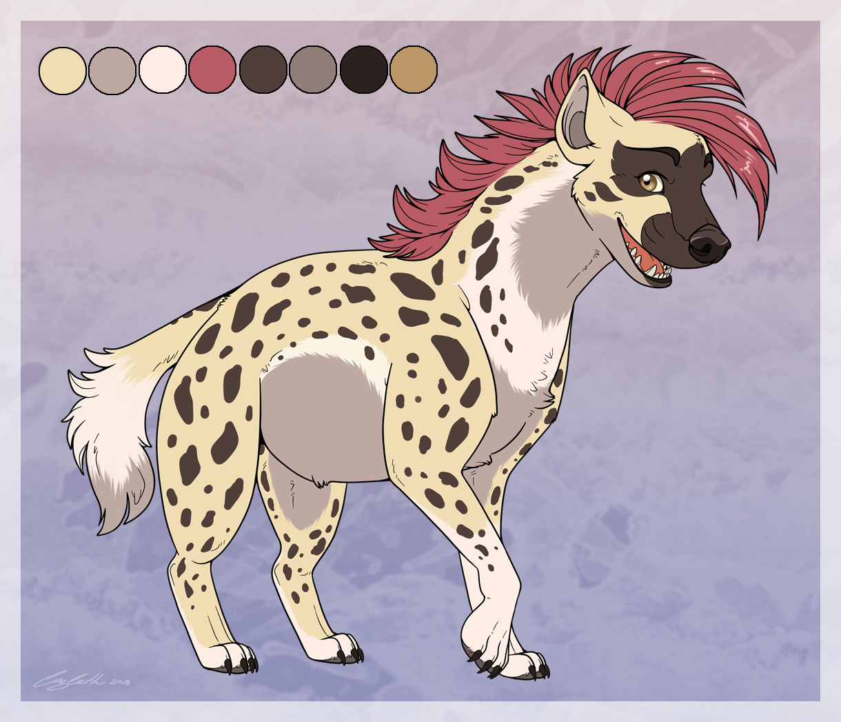 a cute anthropomorphic hyena girl anthro wearing a | Stable Diffusion
