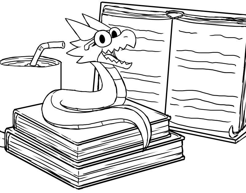 WIP- Book Wyrm by Hamuchan &ndash; Fur Affinity [dot] net
