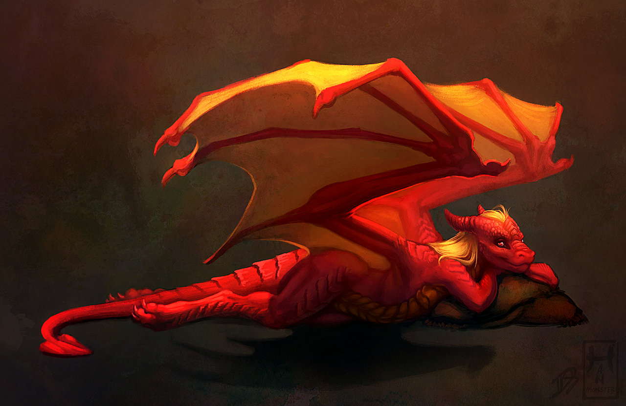 Милый красный дракон